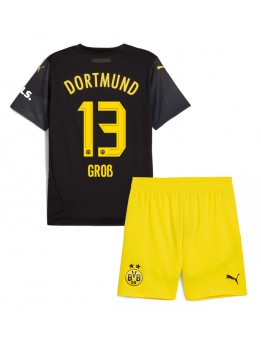 Otroški Nogometna dresi replika Borussia Dortmund Pascal Gross #13 Gostujoči 2024-25 Kratek rokav (+ hlače)